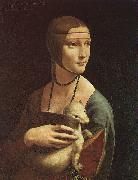  Leonardo  Da Vinci Portrait of Cecilia Gallarani Norge oil painting reproduction